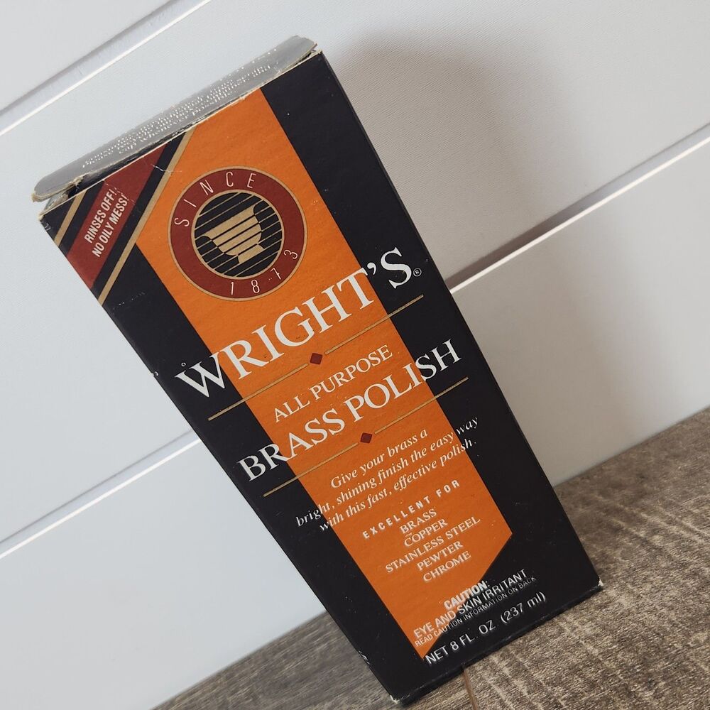 Wright’s Brass Polish Vintage Bottle Discontinued 8oz